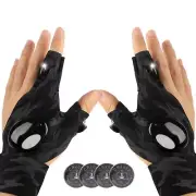 LED Flashlight Gloves Stocking Stuffers for Night Fishing Camping Repairing