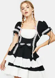 [Sugar Thrillz] Noir Fancy A Slice Mini Dress