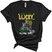 [Generic] This is My Lucky St. Patrick's Day Pajama Shirt, Lovely Leprechaun Motorbike Squad, Shamrock Unisex T-Shirt