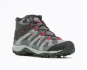 NIB Men's Merrell Alverstone Waterproof Mid Hiking Boots, Granite & Dahlia, FP