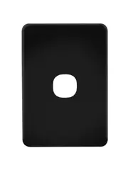 Vynco Metro 1 Gang Plate Only in Matte Black