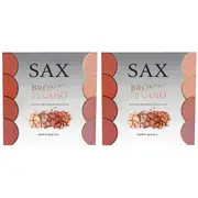 2PK Sax Bronze Studio Bronze Blush Contour 8-Shades Palette Face Makeup Set 20g