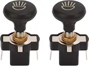 Grcfumo 2 Pcs Headlight Push Pull Switch, Push Pull Headlight Switch Button, Metal Headlight Control Switch, Pull Push Button Switch for Vehicles