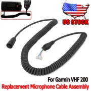 VHF 200 Radio REPLACEMENT Microphone Mic Cord Cable Coiled For Garmin VHF200