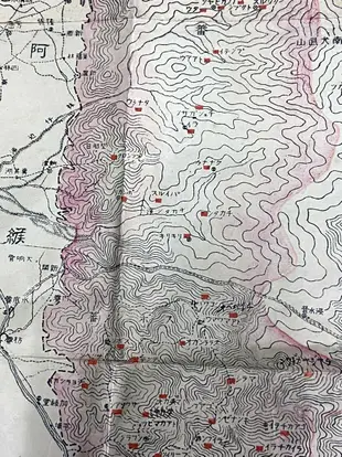 超巨大 明治43年  1910 年  南蕃圖 臺灣總督府 民生部 蕃務本署  130 X 76