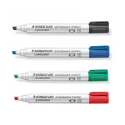 Staedtler Lumocolor Chisel Whiteboard Marker 10pcs - Blue