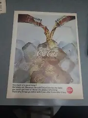 Coca Cola Soda Vintage Print Ad 1966 10x13