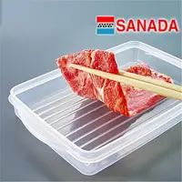 在飛比找ETMall東森購物網優惠-日本進口正品 SANADA薄切肉片肉類魚片冷凍冷藏保鮮盒微波