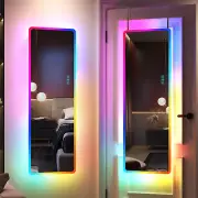 Full Length Mirror with Lights, LED RGB Mirror, Wall Mounted Full Body Mirror, o