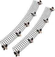 DEARMAMY 2pcs Women Invisible Hair Clip Hair Combs for Women Fine Hair Hair Accessories Hair Finishing Fixer Holder for Home Offices