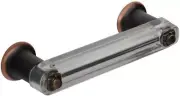 (12 Pack) 3" Design Facets Mateus Bar Pull Clear Acrylic with Oil Rubbed Bronze
