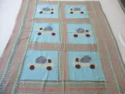 Handmade Machine sewing cotton patchwork applique 36"x 40"quilt top