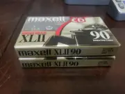 2 New Sealed Maxell XLII High Bias Cassette Tape 90 Minutes Funky Formats