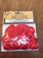 Crafting Red Puffy Hearts Value Pack Assorted Sizes 32 Count