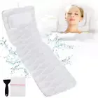Full Body Bath Pillow, Bath Pillows for Tub with Mesh Washing Bag & 21 Non-Slip