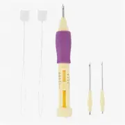 CraftyStitch Punch Needle Set - DIY Embroidery Pen Kit with 3 Sizes Needle Pen T