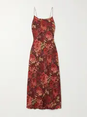 [Faithfull] Faithfull - Zelie Floral-print Silk Maxi Dress - Red - x large x large Red