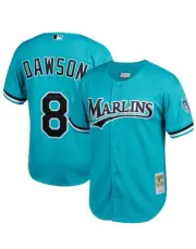 Men's Mitchell & Ness Andre Dawson Teal Florida Marlins Cooperstown Collection