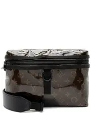 Louis Vuitton Black, Brown Glazed Canvas, Leather, Nylon Glaze PM (Authentic Pre-Loved)