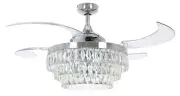 Ceiling Fan with Lighting and Remote Control Fanaway Veil Chrome 122 CM