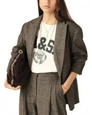 ba & sh Ceecee Plaid Blazer