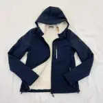 【SUPERDRY】極度乾燥 女外套 現貨 深藍 連帽 潛水布 防潑水 單拉鍊 刷毛 外套 平輸品(刷毛外套)