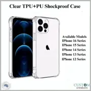 Clear Shockproof Bumper Back Case Cover For iPhone 16 15 14 13 12 Pro Max