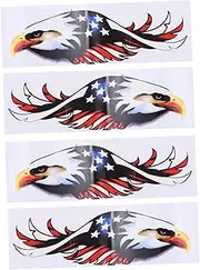 Mobestech Car Decal Stickers 4pcs American Flag Eagle Stickers Easy to Apply Car Decals