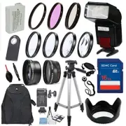 58mm 17 Piece Kit for Canon EOS Rebel T5i, T4i, T3i, 650D, 700D DSLRs