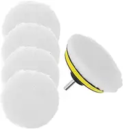 BESTYASH 1 Set Wool Buffing Pads Pure Wool Polishing Discs for Car Waxing and Furniture Finishing Efficient Residue Wax Collection Buffing Attachment for Electric Drill