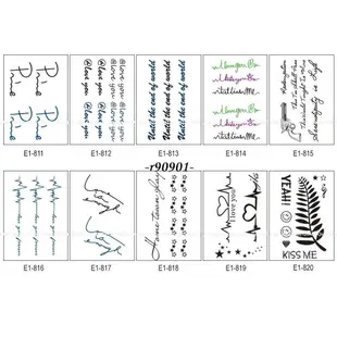 【本家優選百貨】－英文字母款 微刺青TETATTOO 防水 紋身貼紙刺青貼紙紋身貼刺青貼 T
