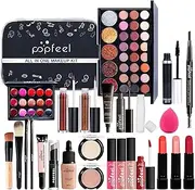Professional Makeup Set,MKNZOME 30 Pcs Cosmetic Starter Kit With Storage Bag Portable Travel Make Up Palette Birthday Xmas Gift Set Full Sizes Eyeshadow Face Powder Lip Gloss for Teenage & Adults