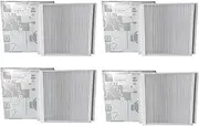 Cabin Filter Car External Vent Filter A1678350200 Compatible With Mercedes Compatible With Benz W167 C167 2018-2021 GLE 350d 400d 450d GLE53 GLE63 Automotive filter cabin filter(4 Pcs Cabin