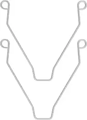 WKZO 2-Pack BP46 BP90 Grille Spring Clips for Bathroom Exhaust Fan Cover, Stainless Steel Ventilation Fan Clips Fits S97011723，97011723 Models (Cover Size 9" X 9")