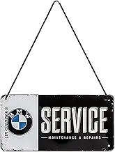 Nostalgic-Art Retro Hanging Sign BMW – Service – Gift Idea for car accessories fans, Metal Plaque, Vintage design for decoration, 10 x 20 cm, 28001