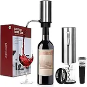 Electric Wine Decanter 4-in-1 Electric Wine Opener Aerator Gift Set with Rechargeable Dispenser Rechargeable Pourer for Wine-Lovers