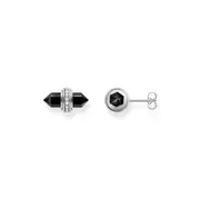 Buy Crystal ear studs with onyx Silver by Thomas Sabo online - THOMAS SABO Australia