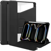 For iPad Air 11 inch 2024 Transparent Rotation Smart Leather Tablet Case