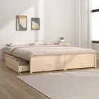 Bed Frame with Drawers 137x187 cm Double Size Storage Furniture Bedroom De 03498