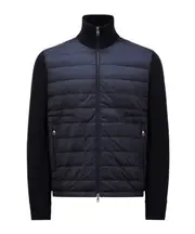 Moncler Long-Sleeved Padded Cardigan XL,L,M,XXL navy blue