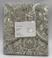 Pottery Barn Mackenna Paisley Linen Cotton Rod Curtain 50x 84" Taupe #A1033