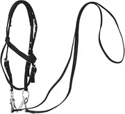 WOONEKY Nylon Equestrian Bridle Horse Tack Western Rope Halter Accessory English Bridle Sets