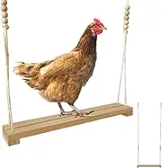 Poultry Run Swing - Wooden Chicken Swing, Perch | Outdoor Chicken Coop Accessory, Perfect for Chickens, Roosters, Parrots, Encourages Activity and Play in Poultry Runs, Enhances Coop Environme