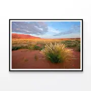 Grassland with Mountains Print 100% Australian Made 120x90cm (Poster)