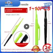 1~10PCS Yellow Fishing Tackle Knot To Hook Tying Tool Kit plastic Needles Tying