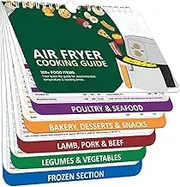 jaminben Air Fryer Cheat Sheet Magnets, Modern, Informative Cooking Guide for Over 200 Foods, 2-Piece Plastic Set