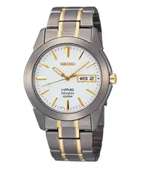 在飛比找Yahoo!奇摩拍賣優惠-SEIKO 鈦金屬時尚腕錶-中金 7N43-0AS0KS熱賣