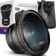 Altura Photo 49MM 0.43x Professional HD Wide Angle Lens (w/Macro Portion) for Canon EOS M50 M M2 M3 M5 M6 Mark II M10 M100 M200 R50 R100 Mirrorless Cameras