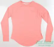 New Womens Puma Cloudspun Long Sleeve Crew Neck Small S Carnation Pink MSRP $60