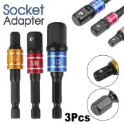 Socket Adaptor Set Driver Hex Shank Drill Bits 1/2" 1/4" 3/8" Impact Driver Tool